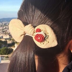 Handmade embroidered Hair Tie